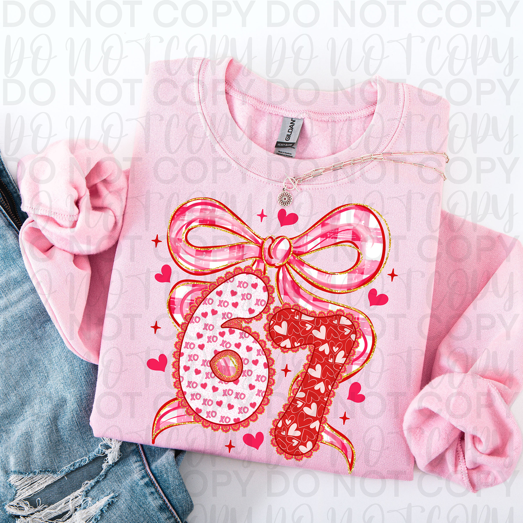 Coquette 67 Valentine Bow PNG