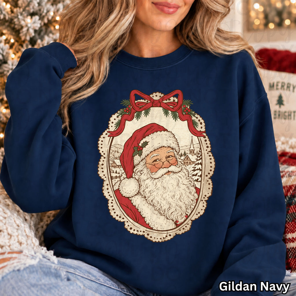 Vintage Framed Santa PNG