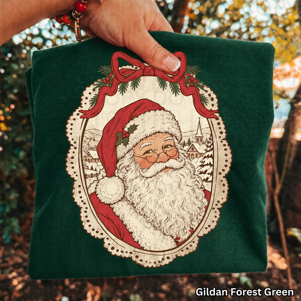 Vintage Framed Santa PNG