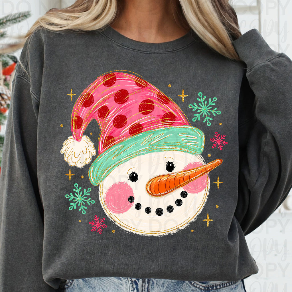 Whimsical Snowman PNG