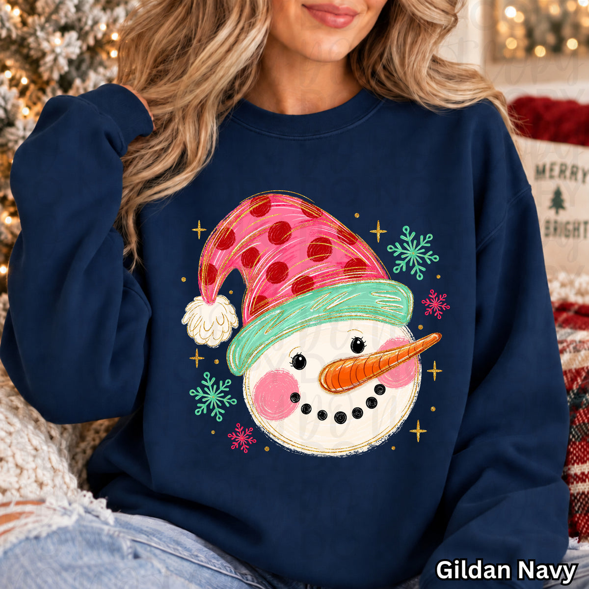Whimsical Snowman PNG