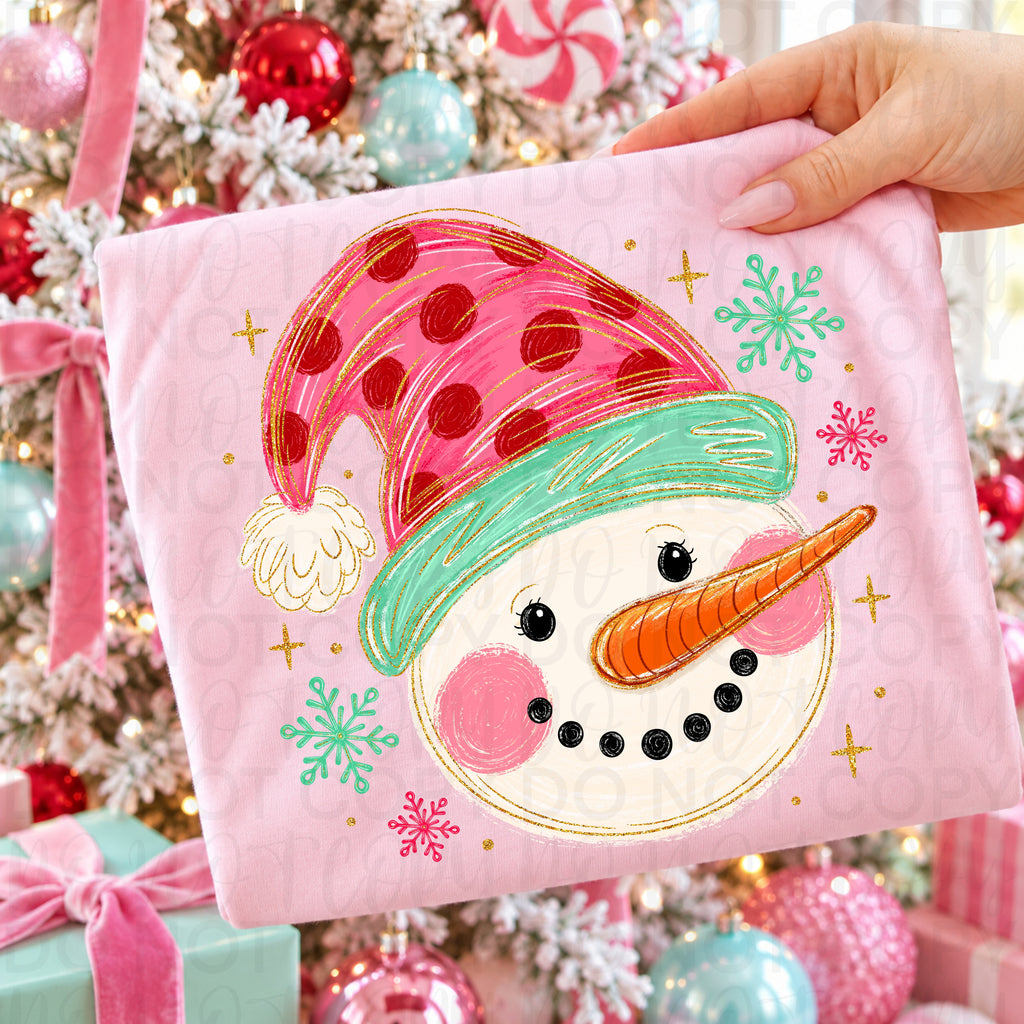Whimsical Snowman PNG