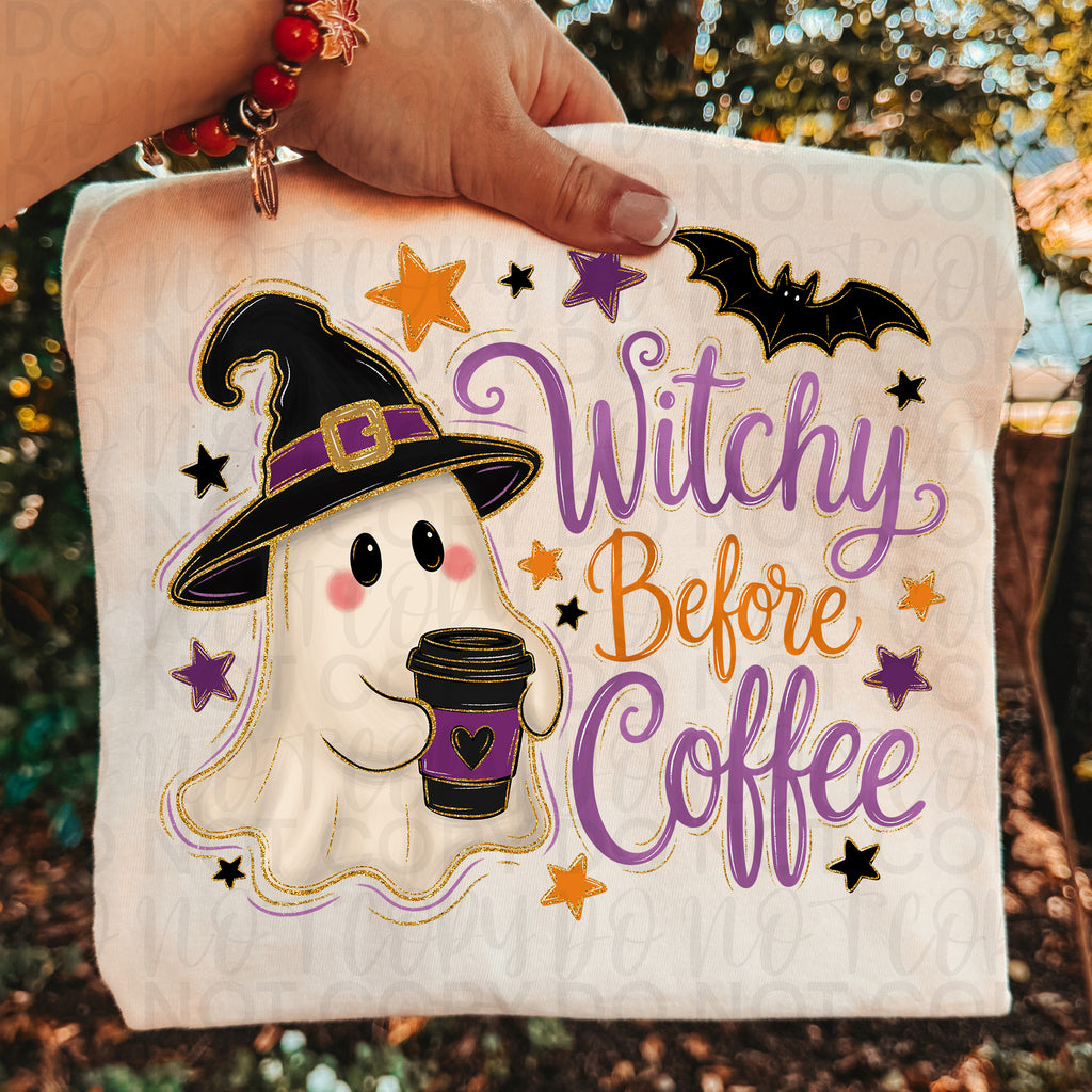 Witchy Before Coffee PNG