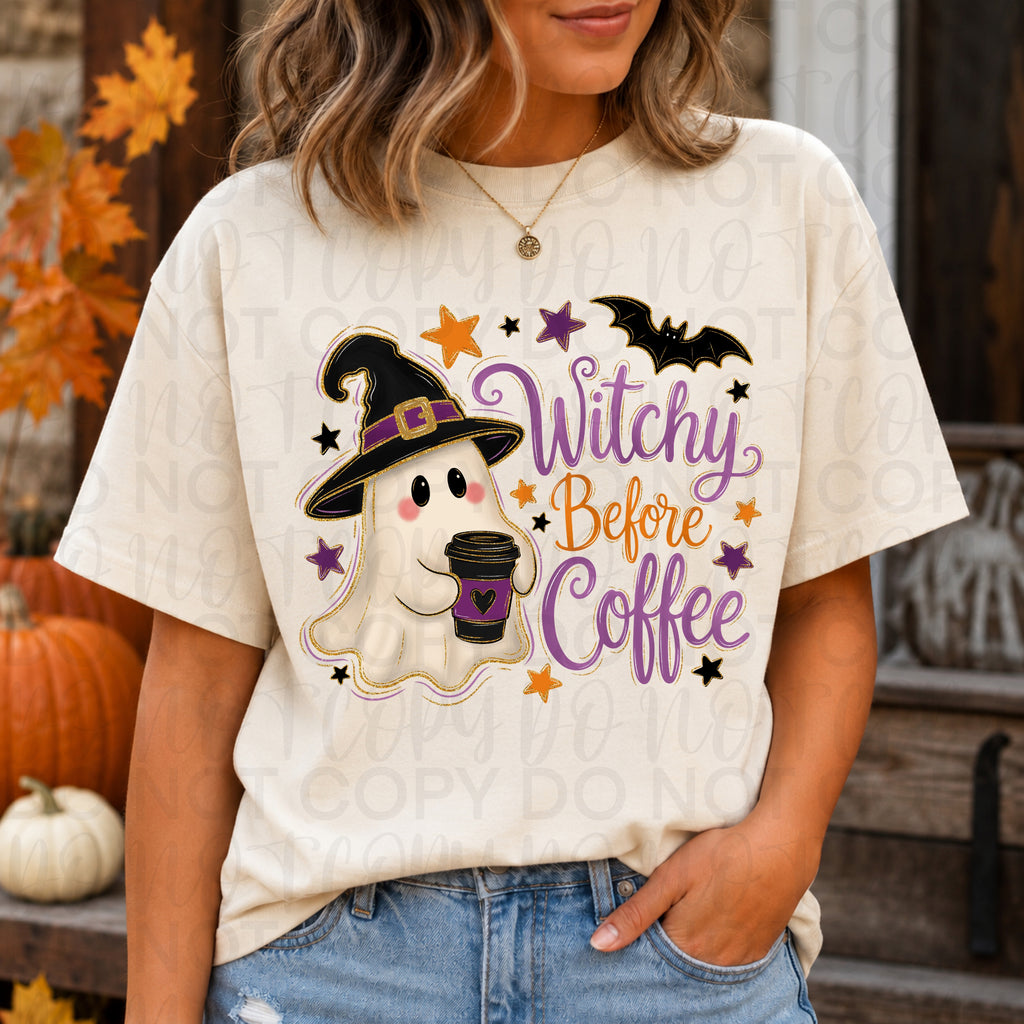Witchy Before Coffee PNG