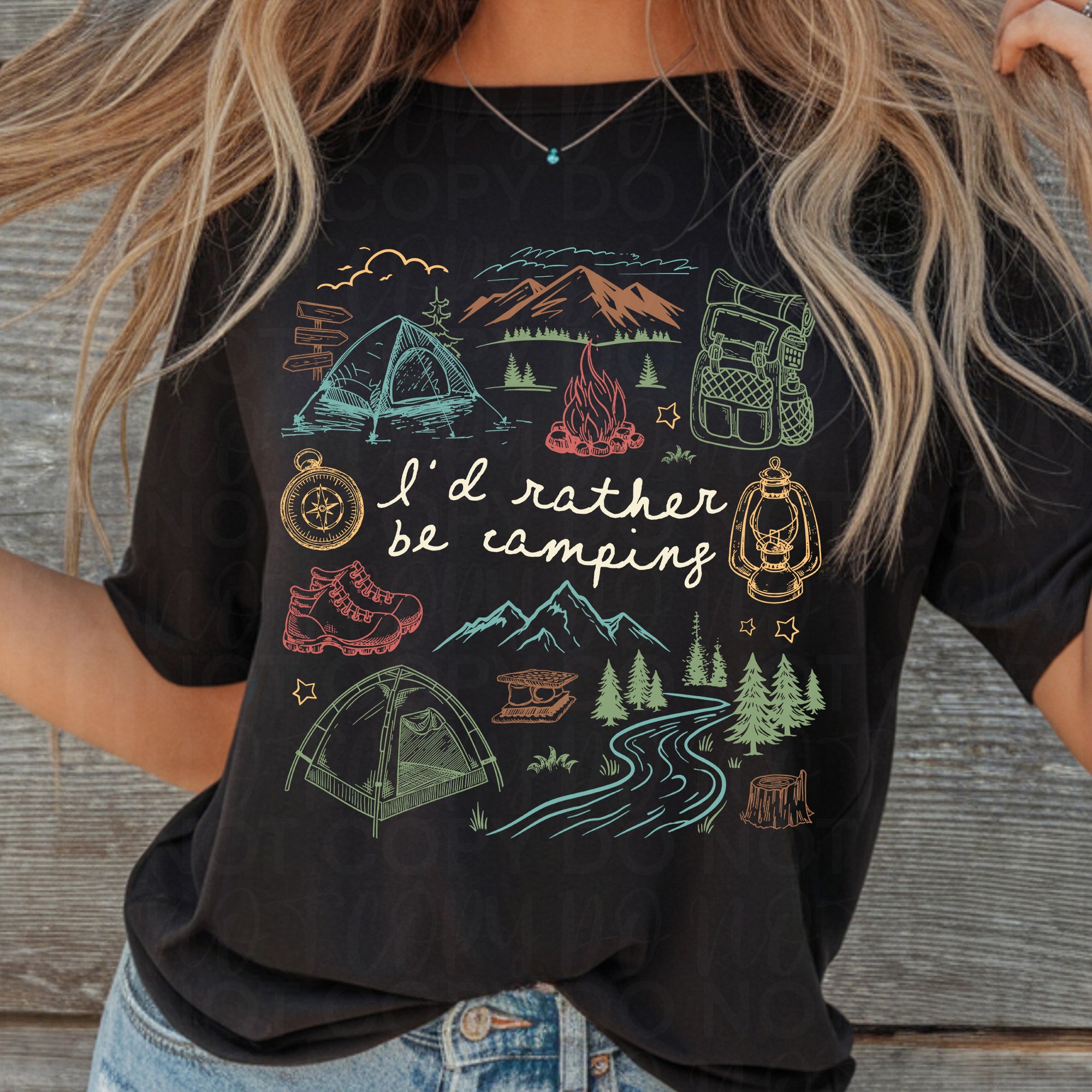 I'd Rather Be Camping PNG