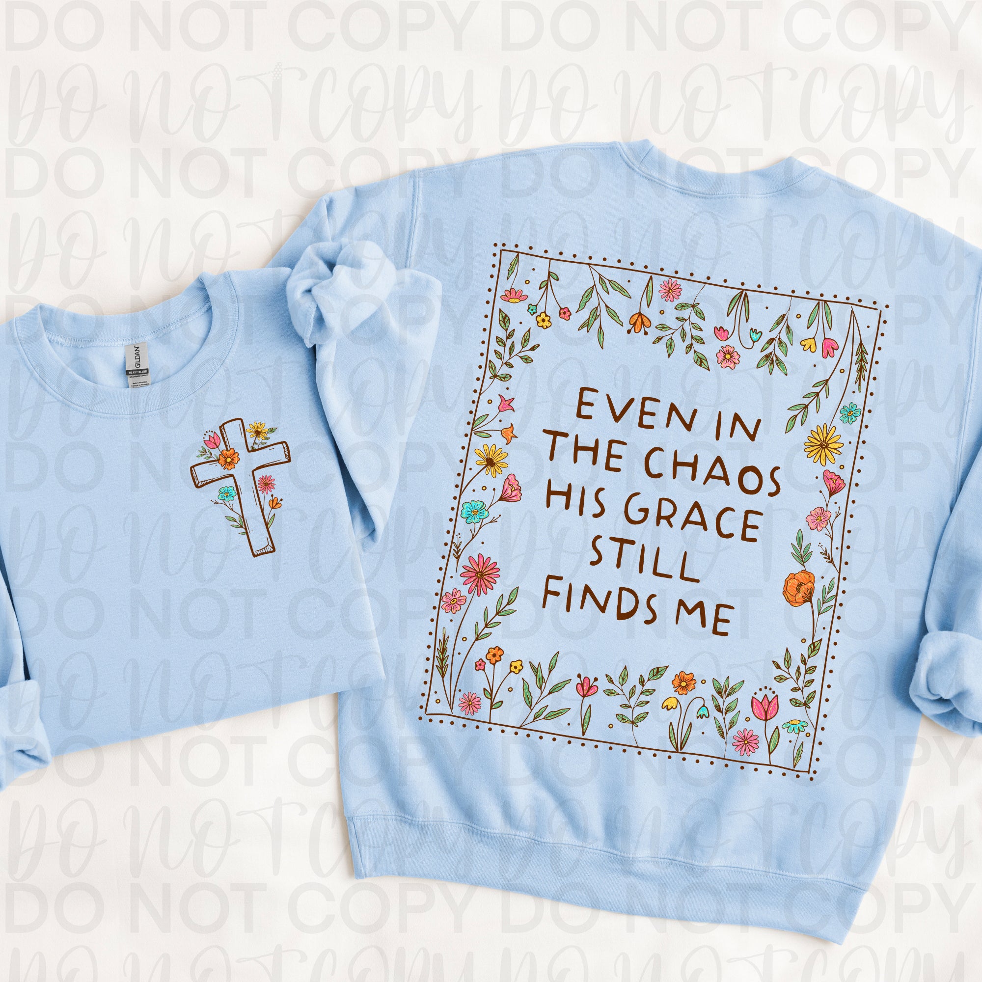 Floral Christian His Grace Finds Me PNG