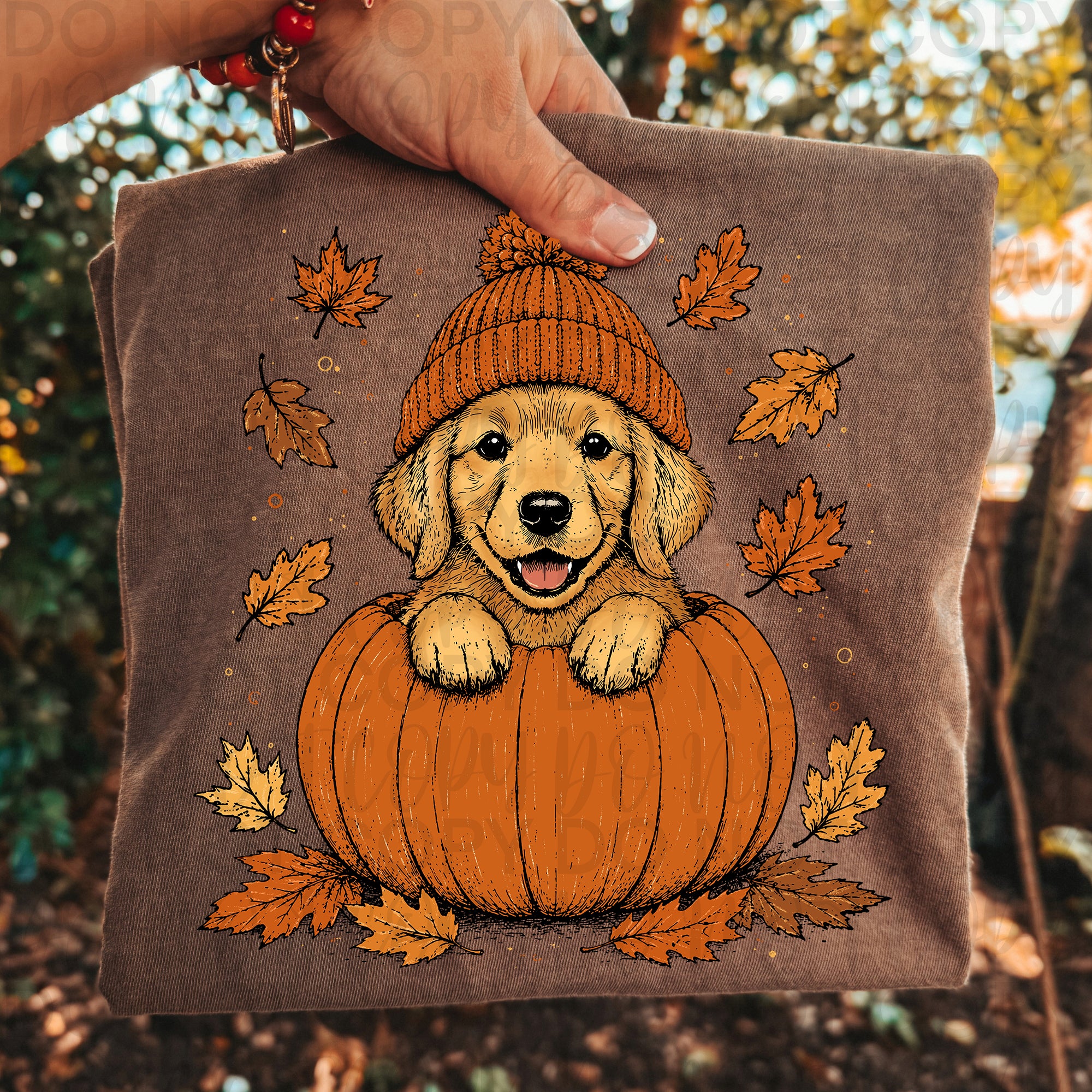 Fall Golden Retriever Pumpkin PNG