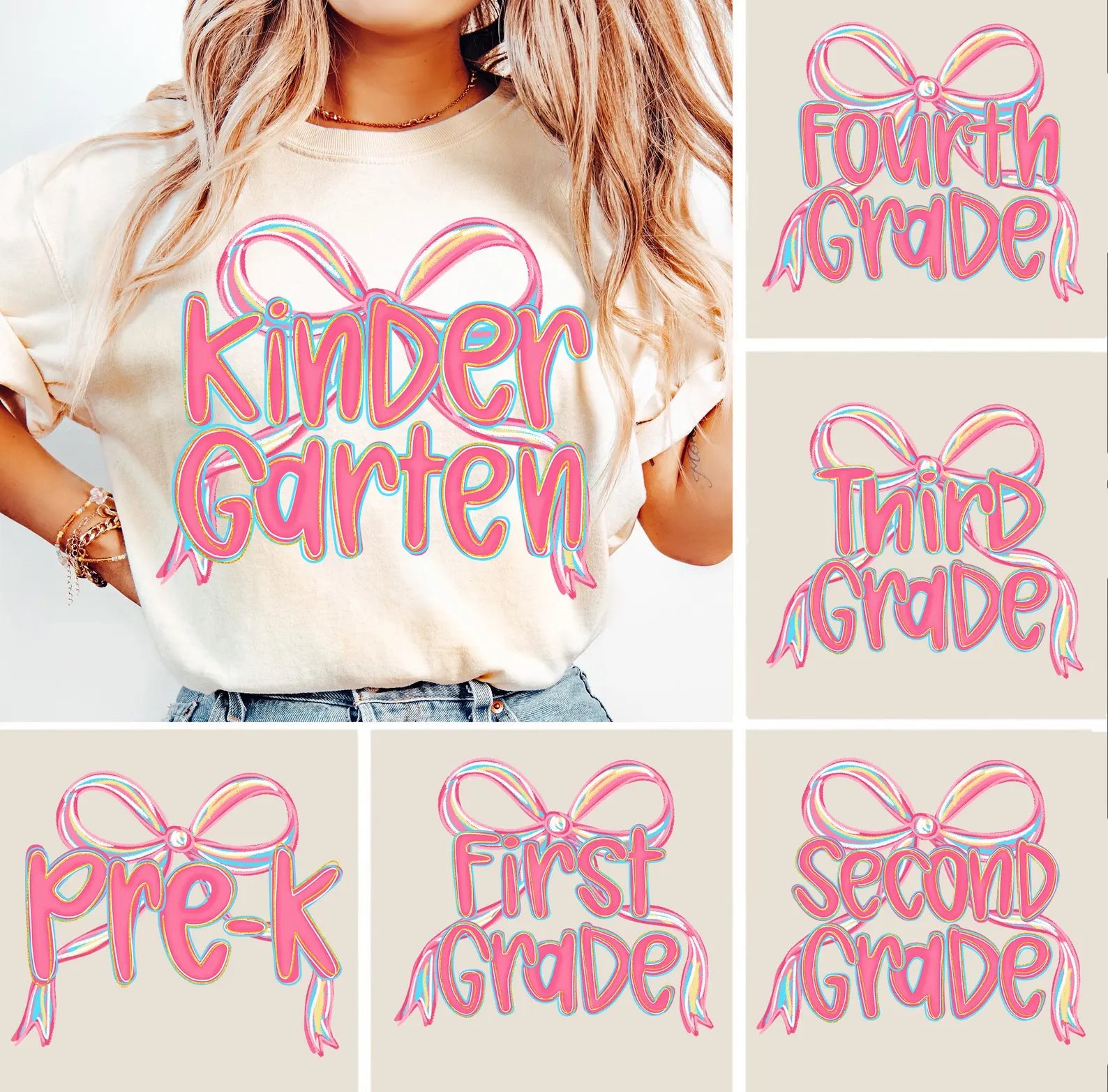 Pink Bow Back to School Grade Level Bundle