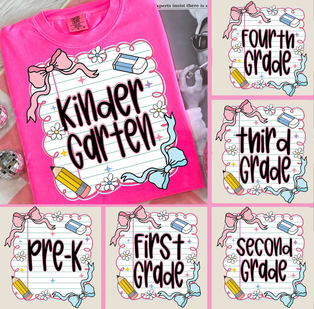 Preppy Coquette Back to School Grade Level Bundle