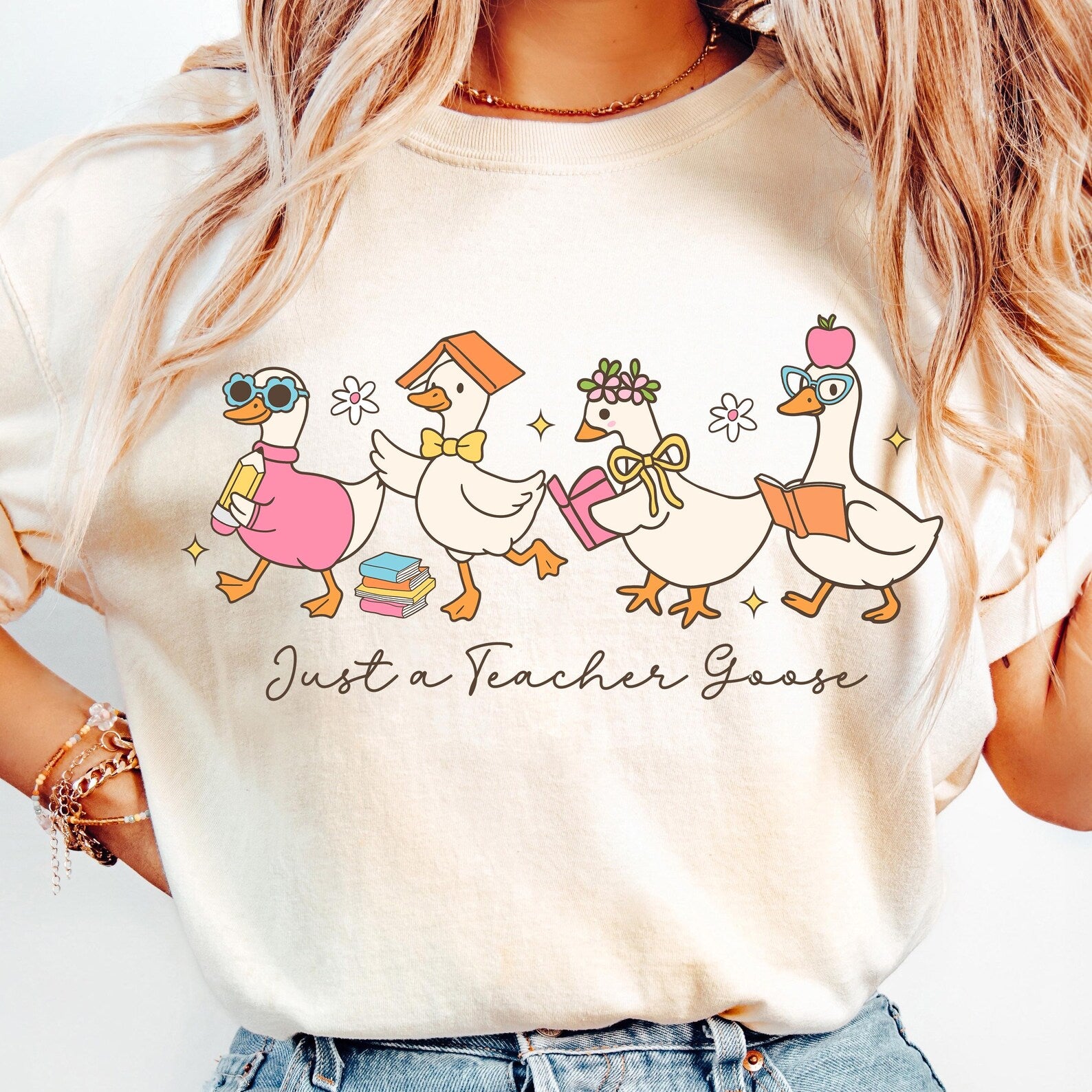 Just a Teacher Goose PNG