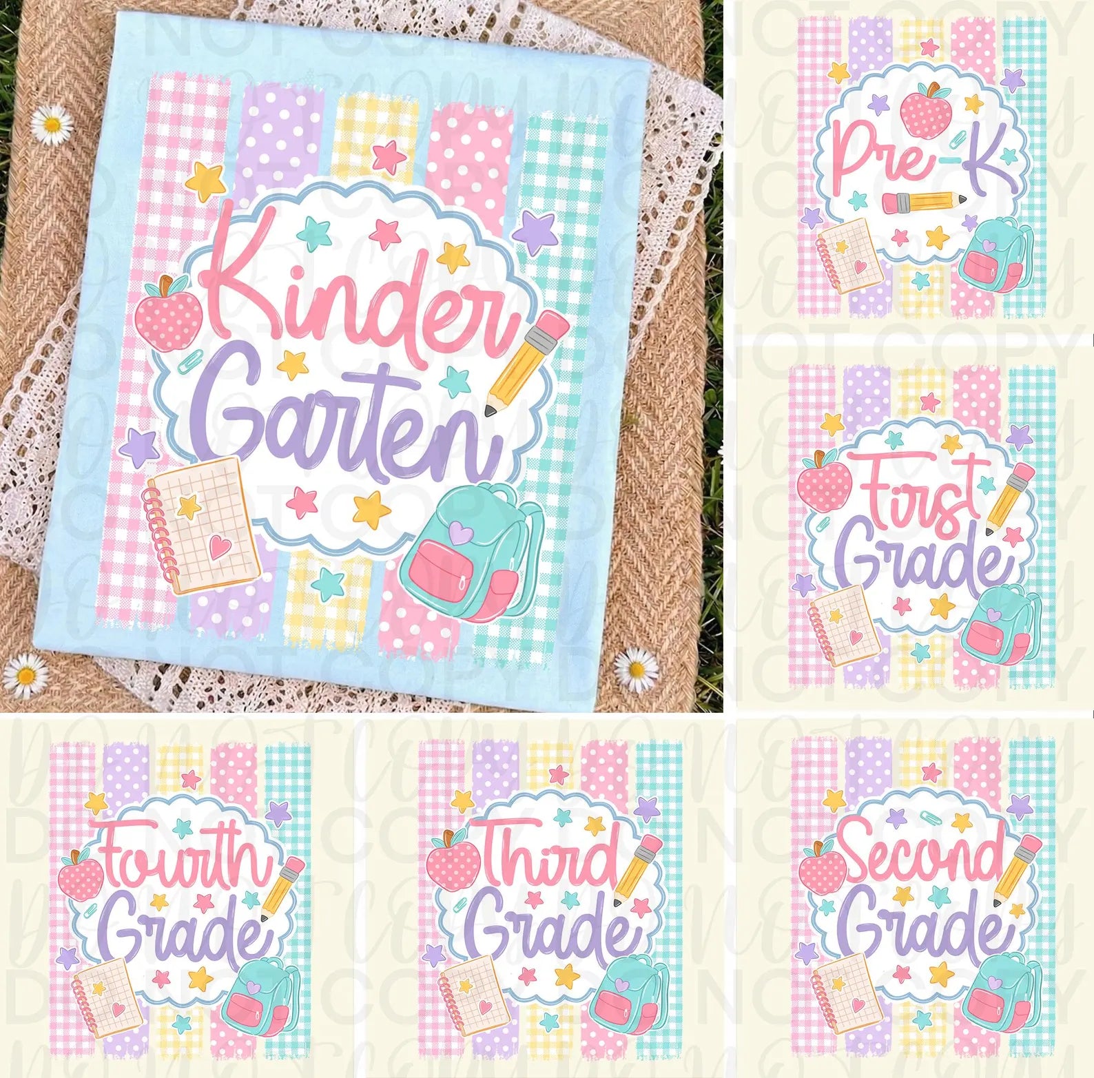 Preppy Striped Back to School Grade Level Bundle