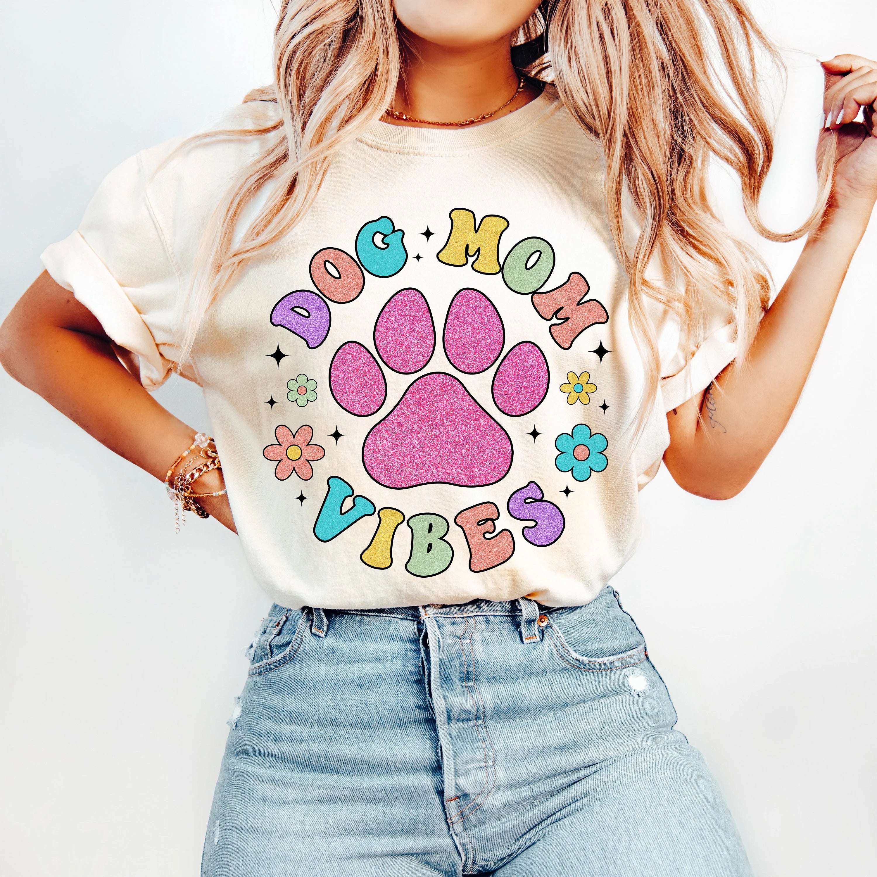 Dog Mom Vibes PNG