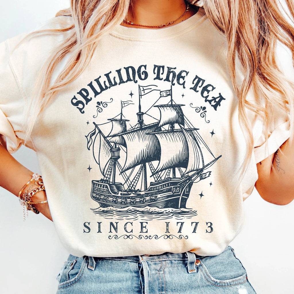 Spilling the Tea Since 1773 Patriotic PNG