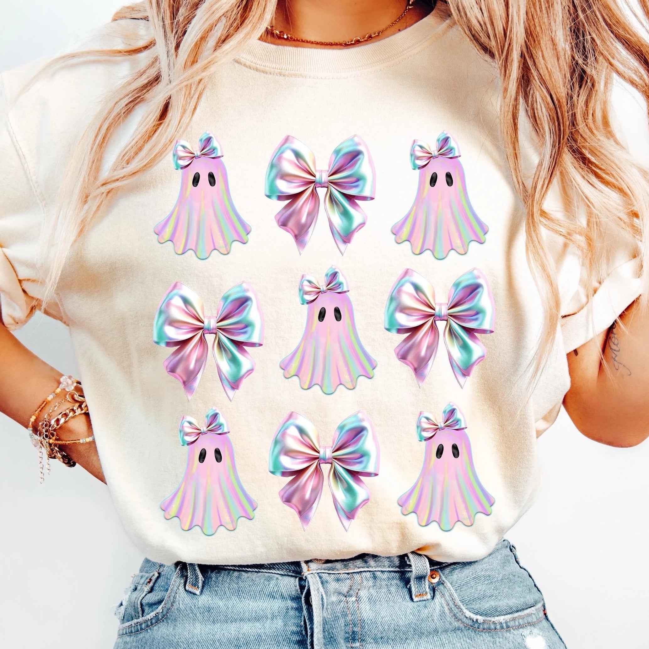Iridescent Coquette Ghosts PNG