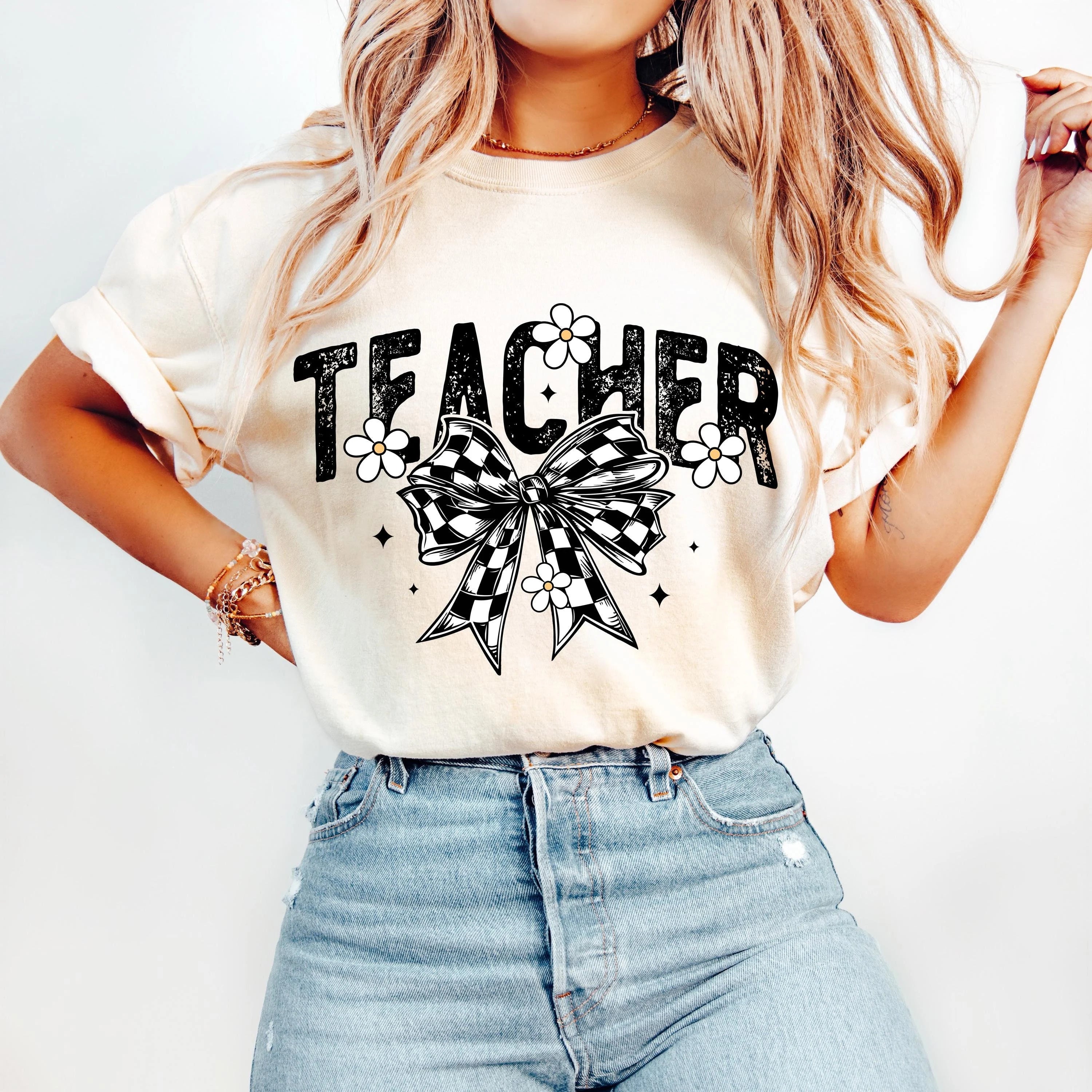 Checkered Teacher Coquette PNG