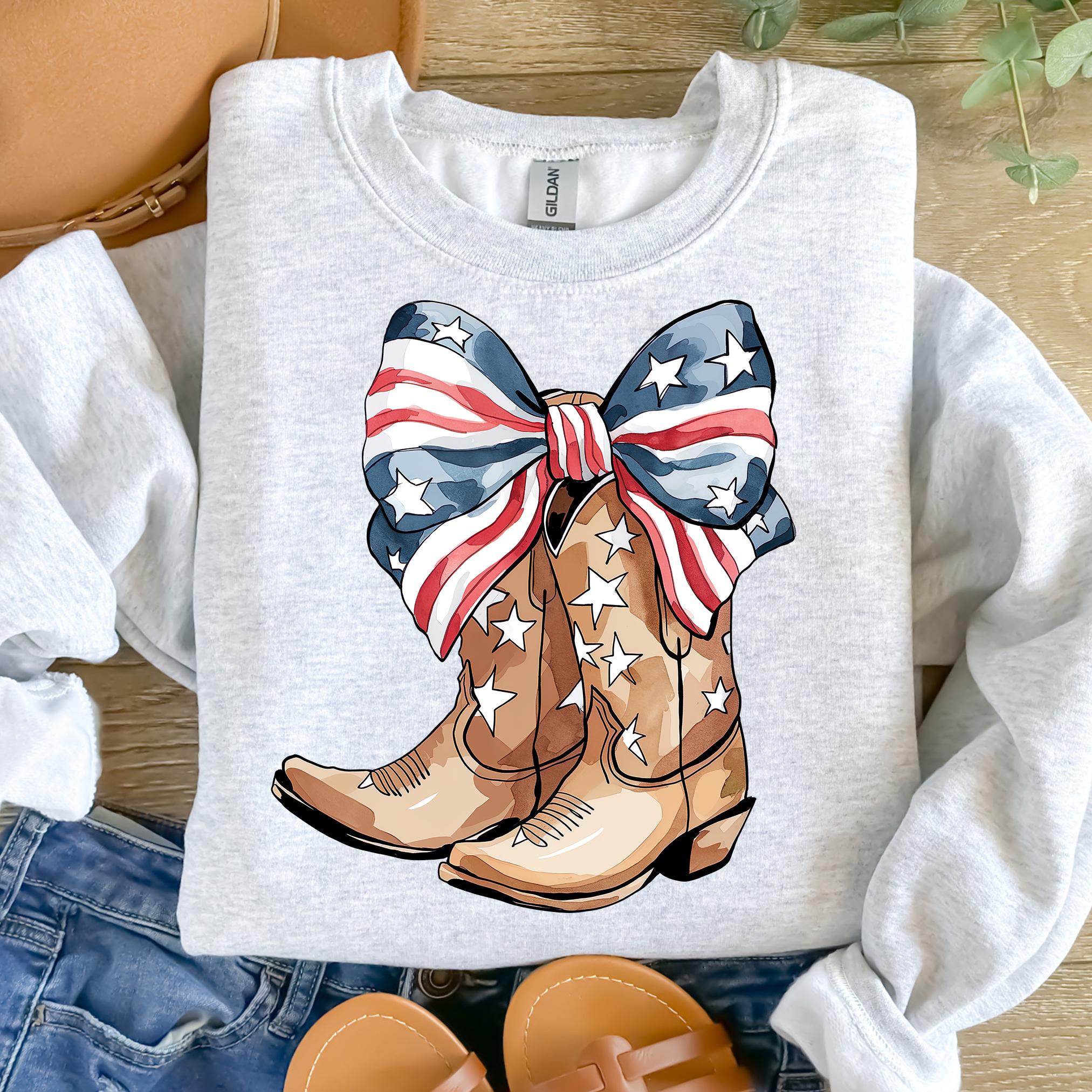 Patriotic Cowgirl Boots PNG