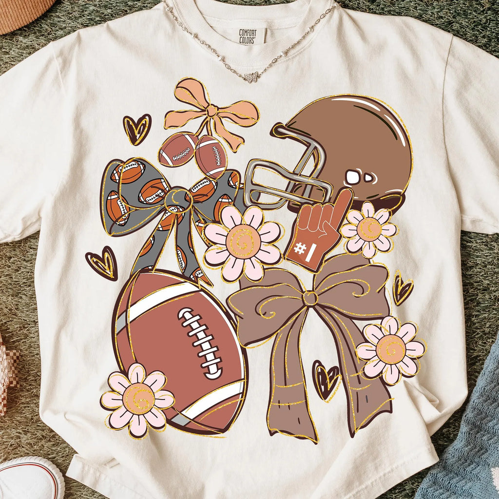 Girly Football Coquette PNG