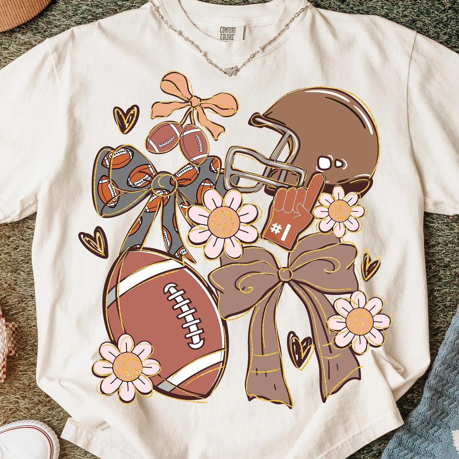 Girly Football Coquette PNG