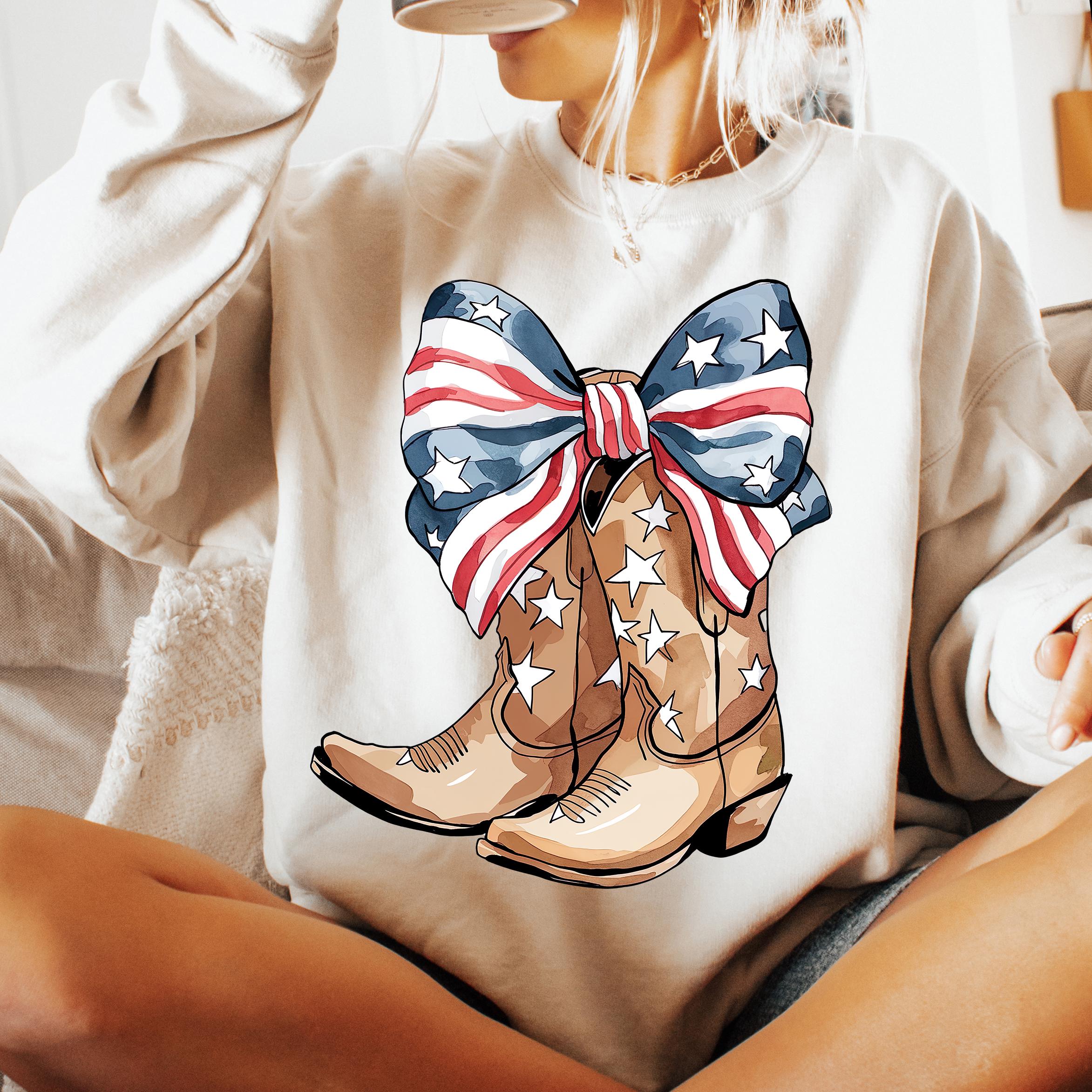 Patriotic Cowgirl Boots PNG