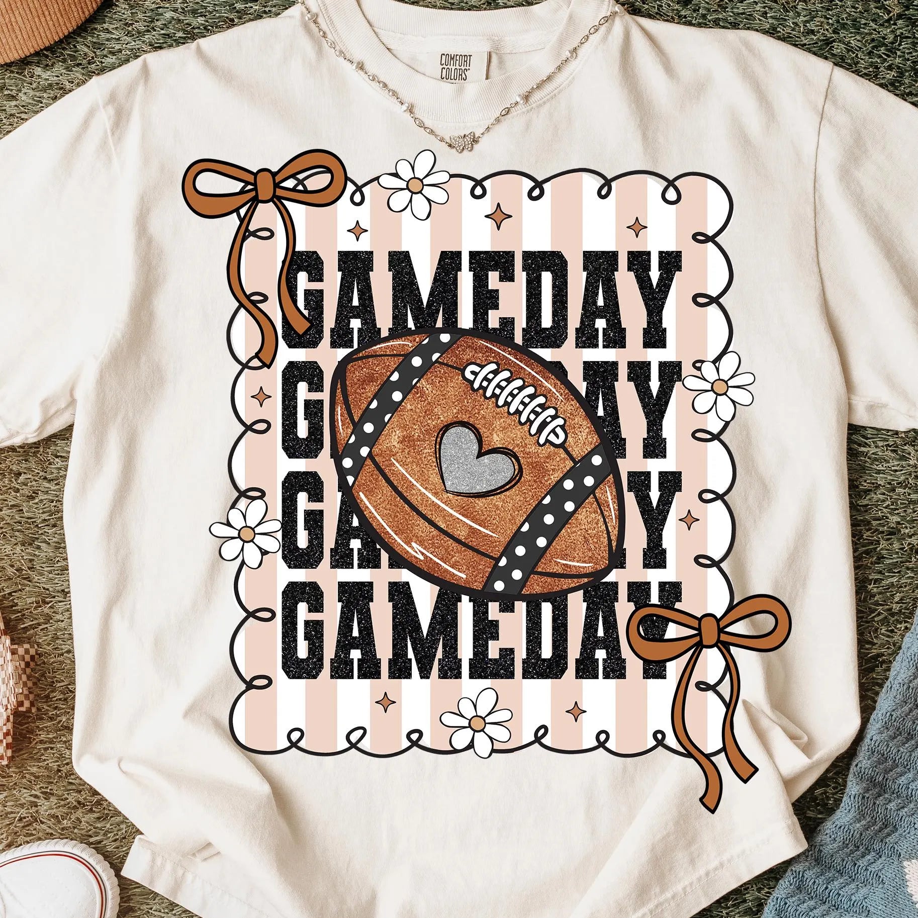 Preppy Game Day Coquette PNG