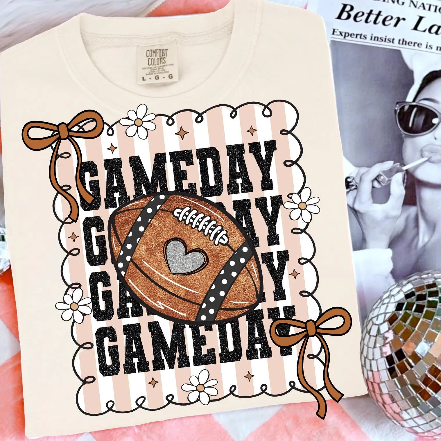Preppy Game Day Coquette PNG