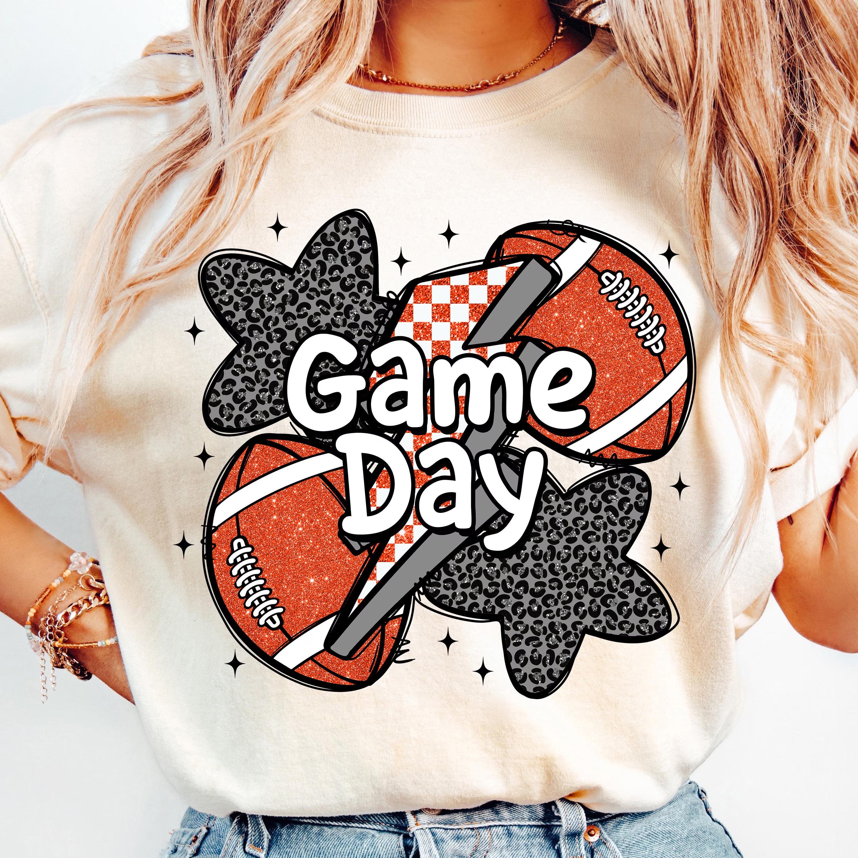Orange Game Day PNG
