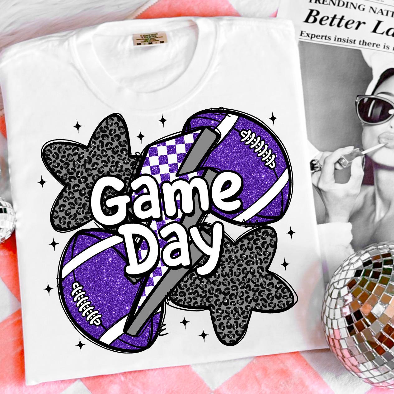 Purple Game Day PNG
