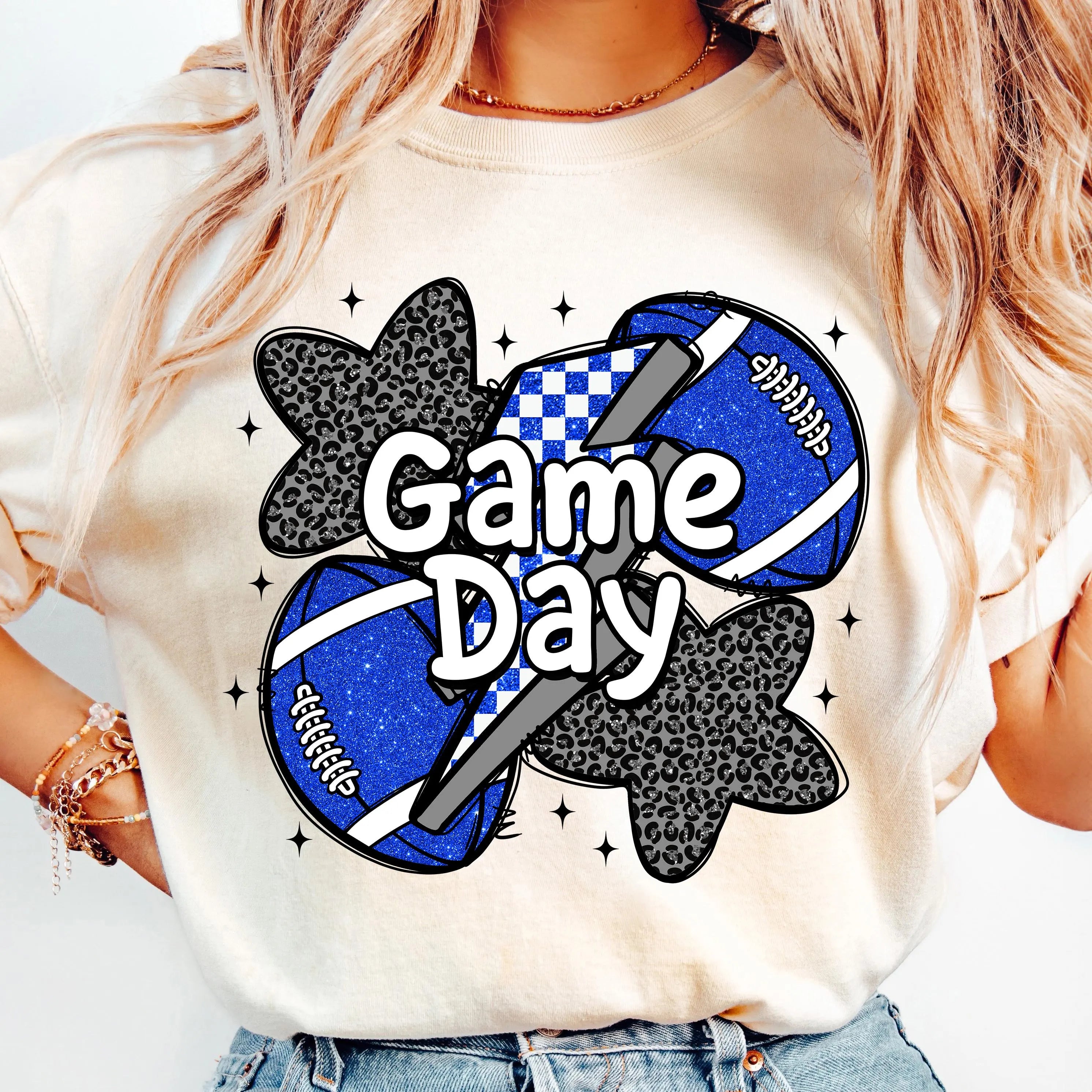 Blue Game Day PNG