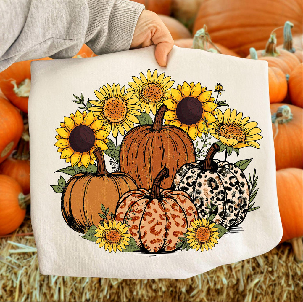 Floral Fall Pumpkins PNG
