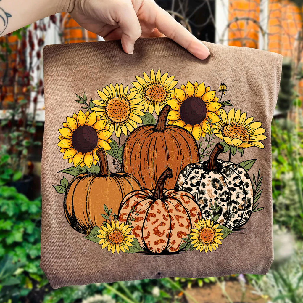 Floral Fall Pumpkins PNG