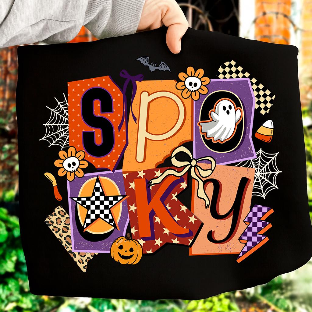 Retro Spooky Halloween PNG