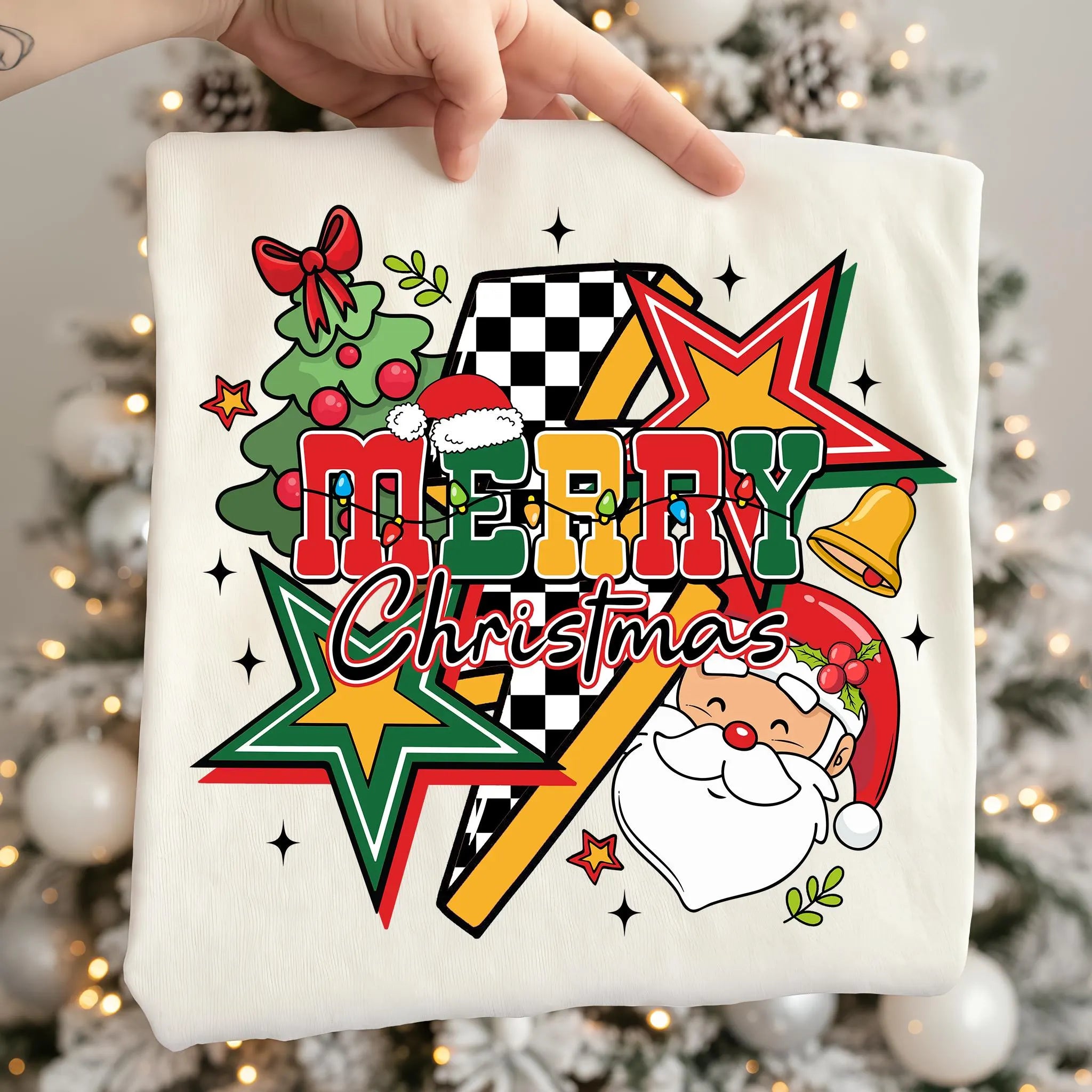 Retro Merry Christmas PNG