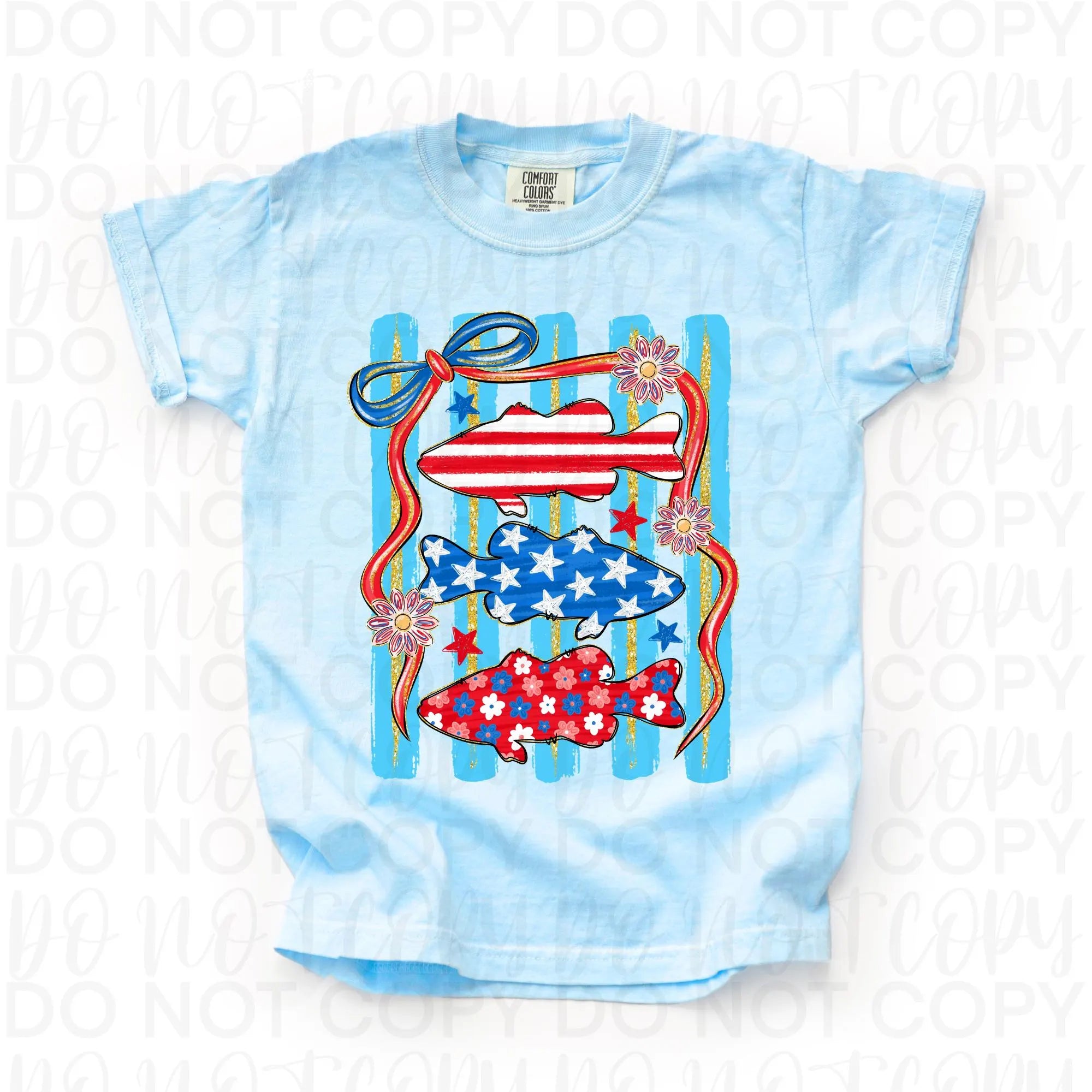 Patriotic Striped Fish PNG