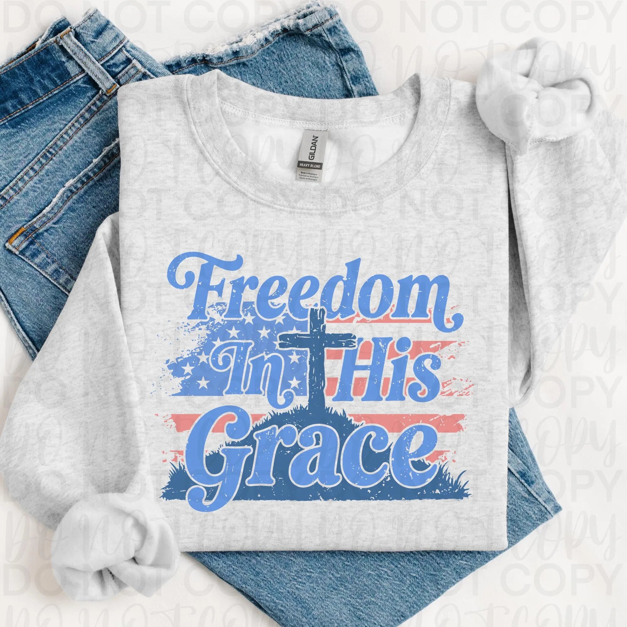 Freedom in His Grace Patriotic PNG