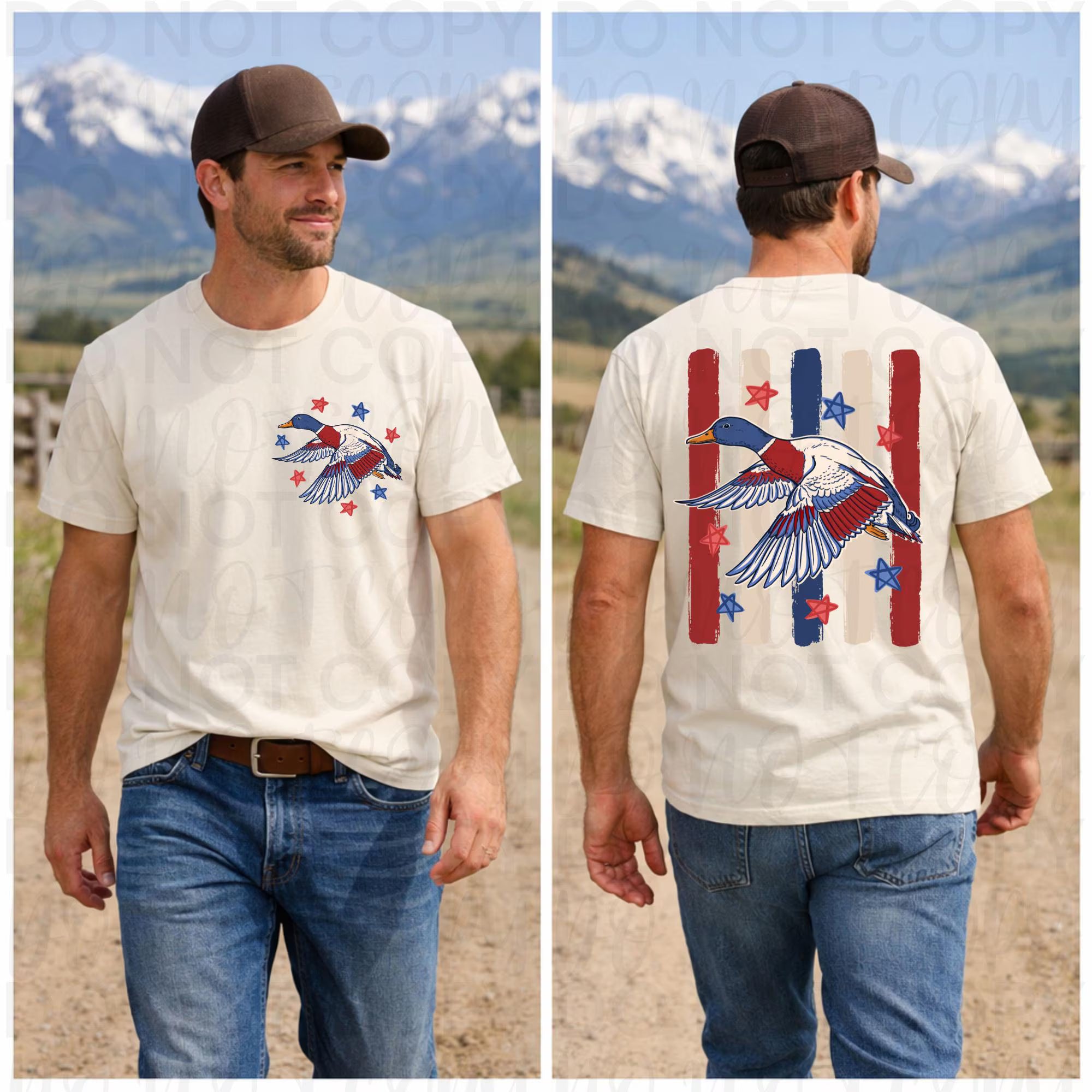 Patriotic Mallard Duck PNG