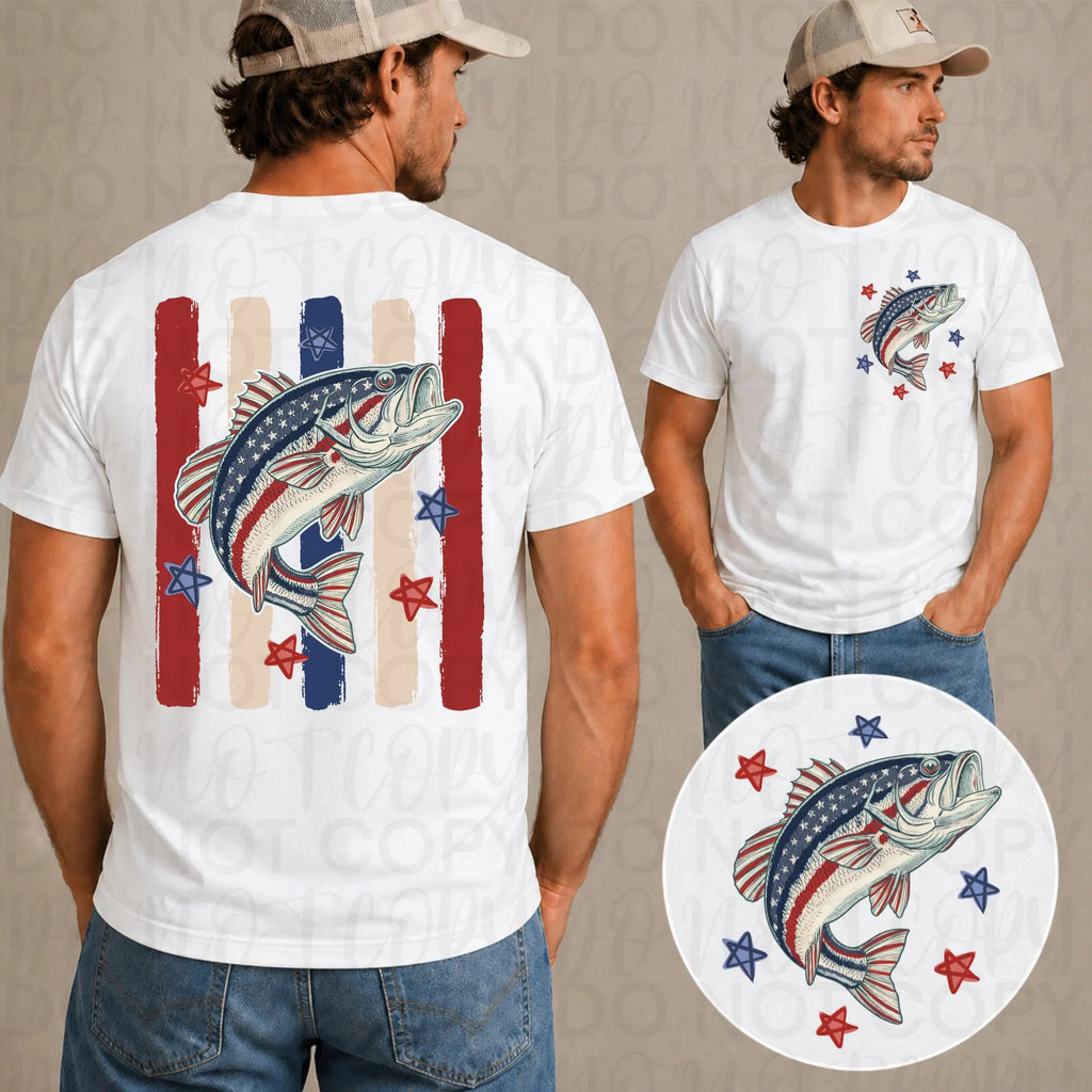 Patriotic Bass Fish PNG