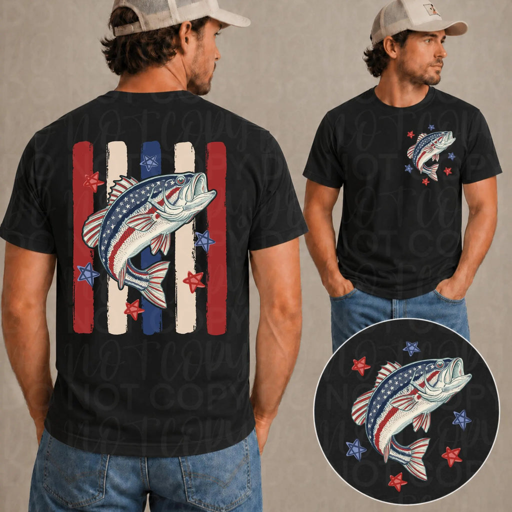 Patriotic Bass Fish PNG