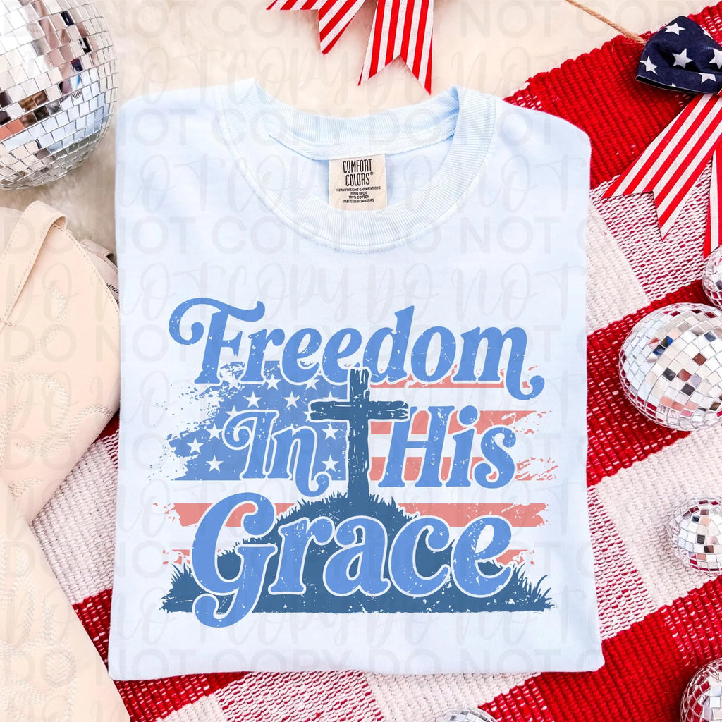 Freedom in His Grace Patriotic PNG