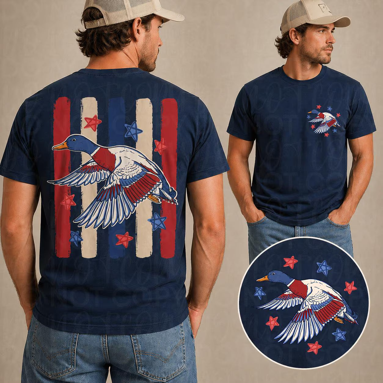 Patriotic Mallard Duck PNG