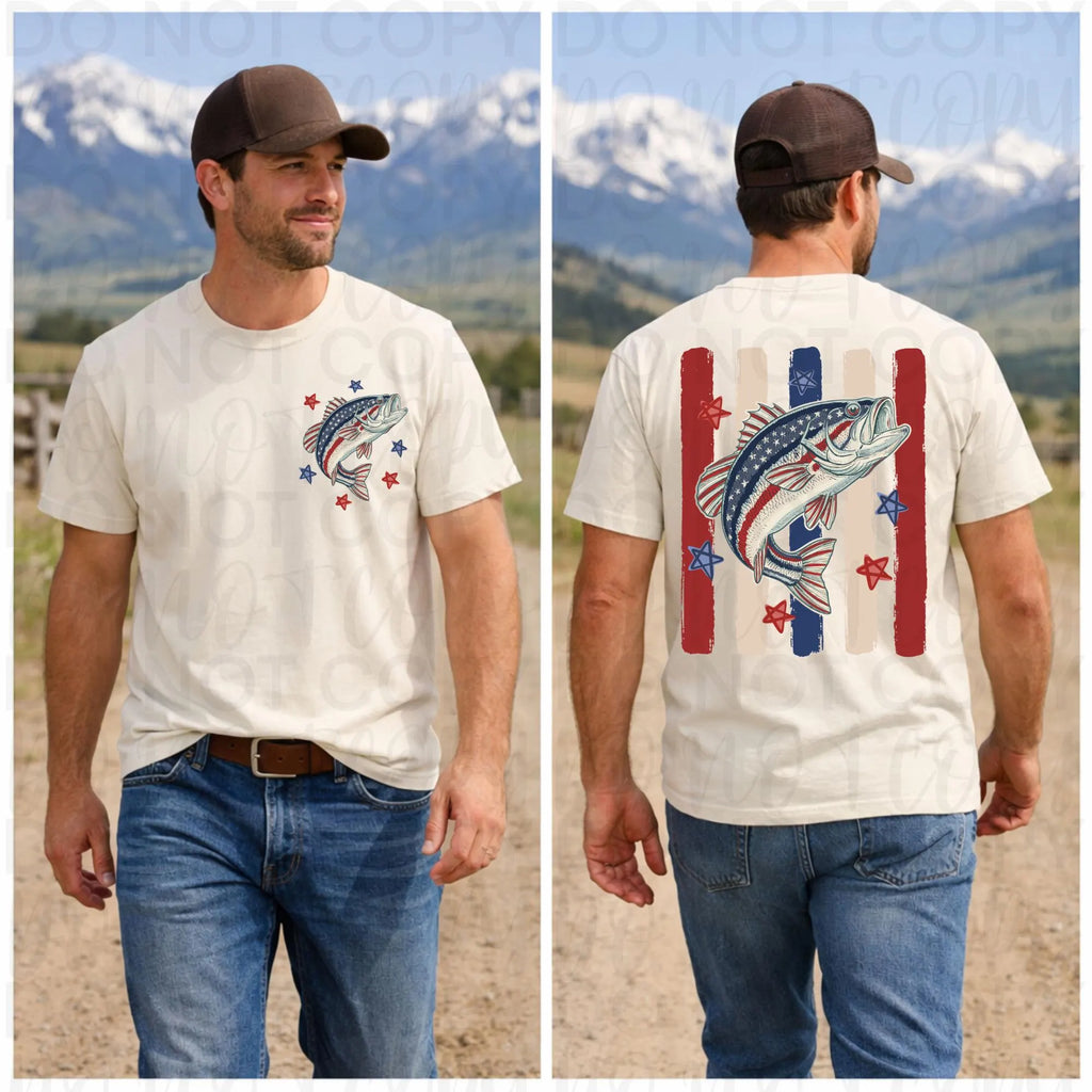 Patriotic Bass Fish PNG