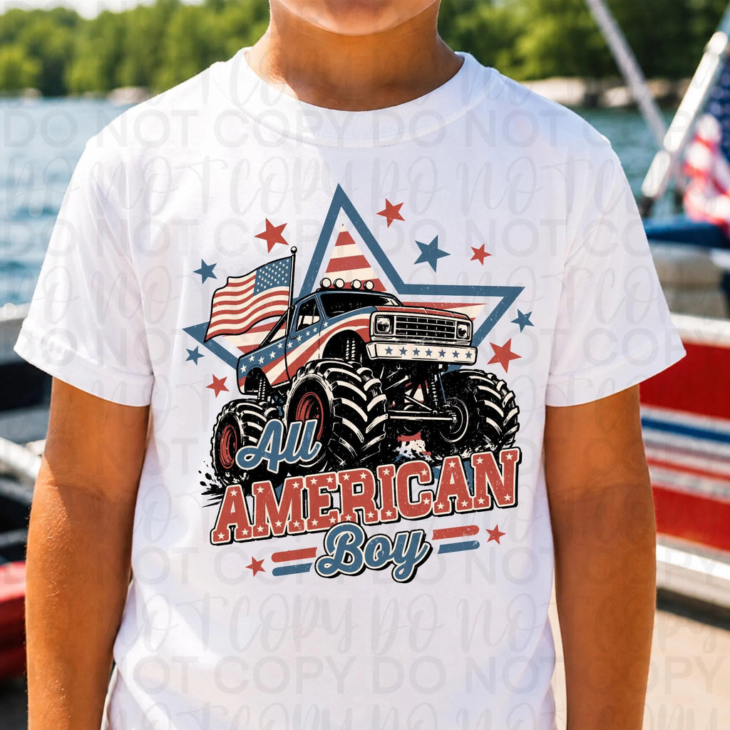 All American Boy Monster Truck PNG