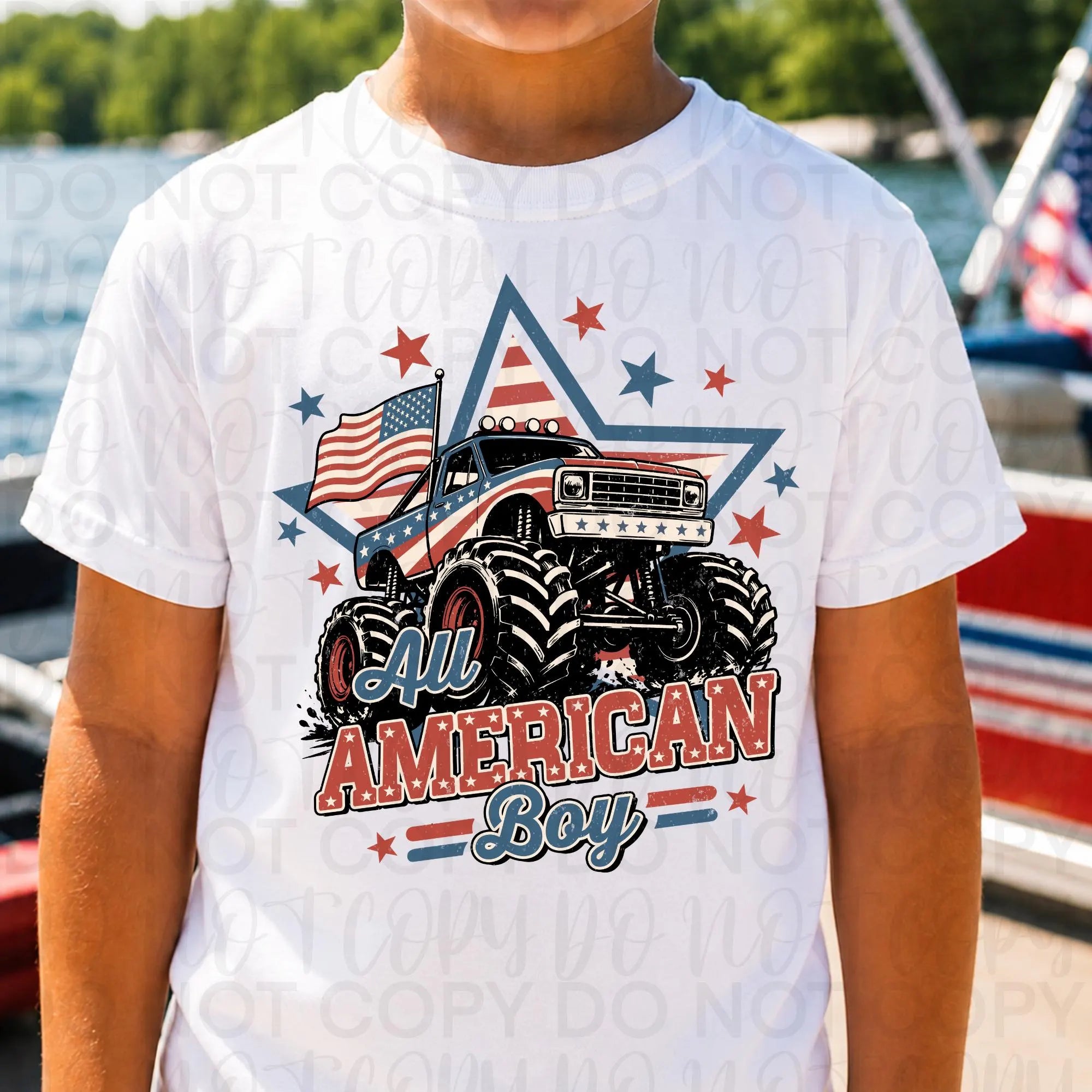 All American Boy Monster Truck PNG