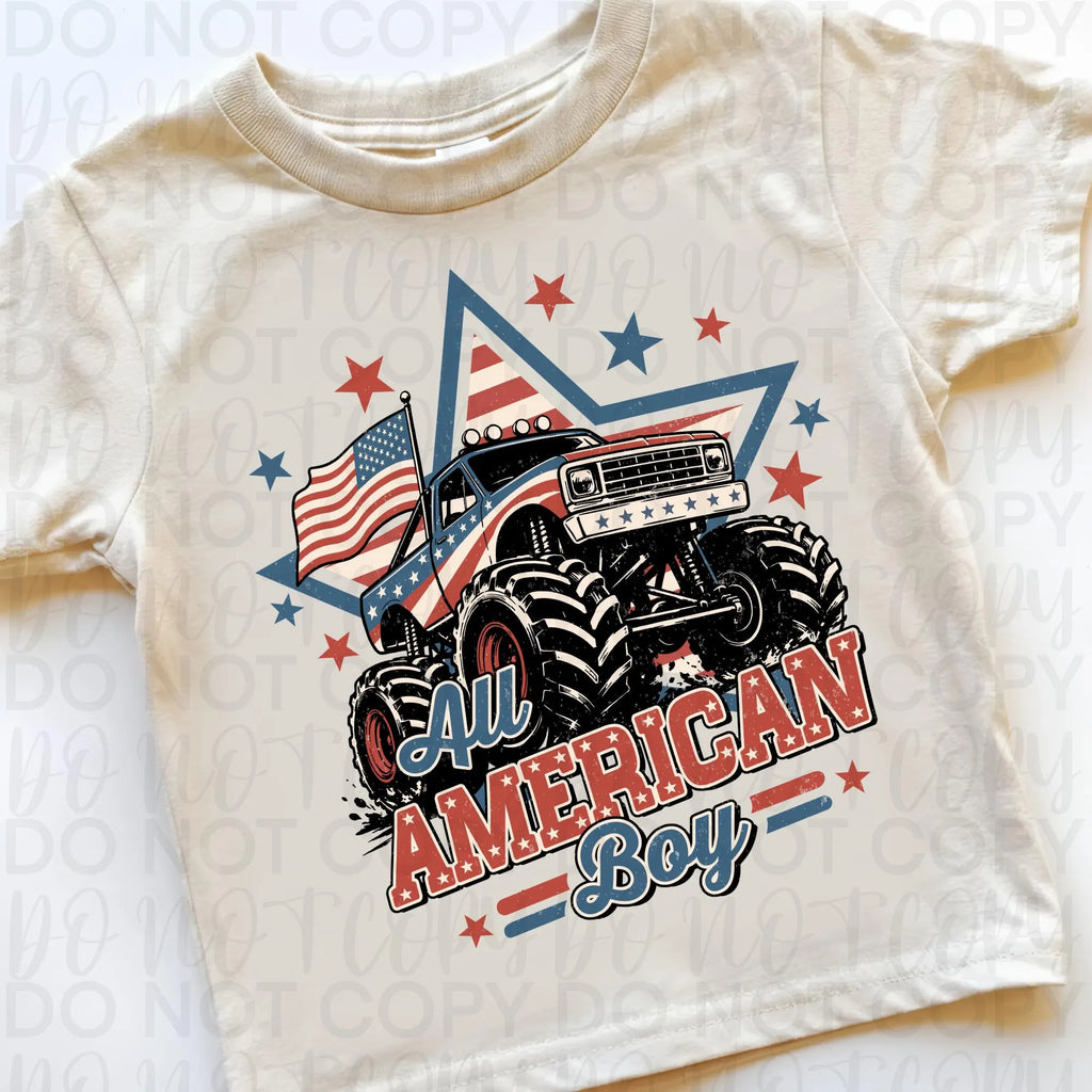 All American Boy Monster Truck PNG