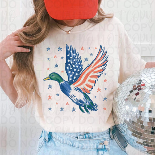 American Flag Mallard Duck PNG