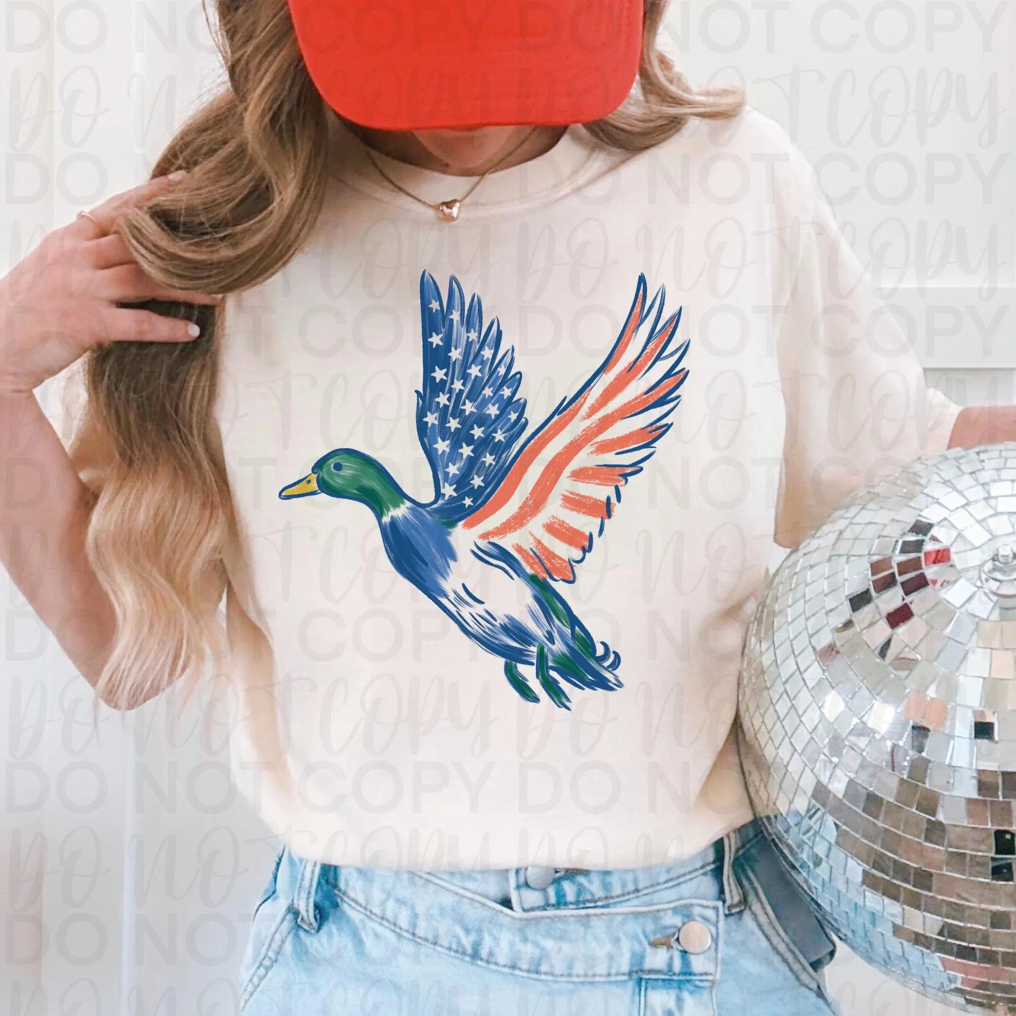 American Flag Mallard Duck PNG
